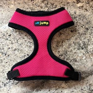 Pink Jump air mesh dog harness size small.